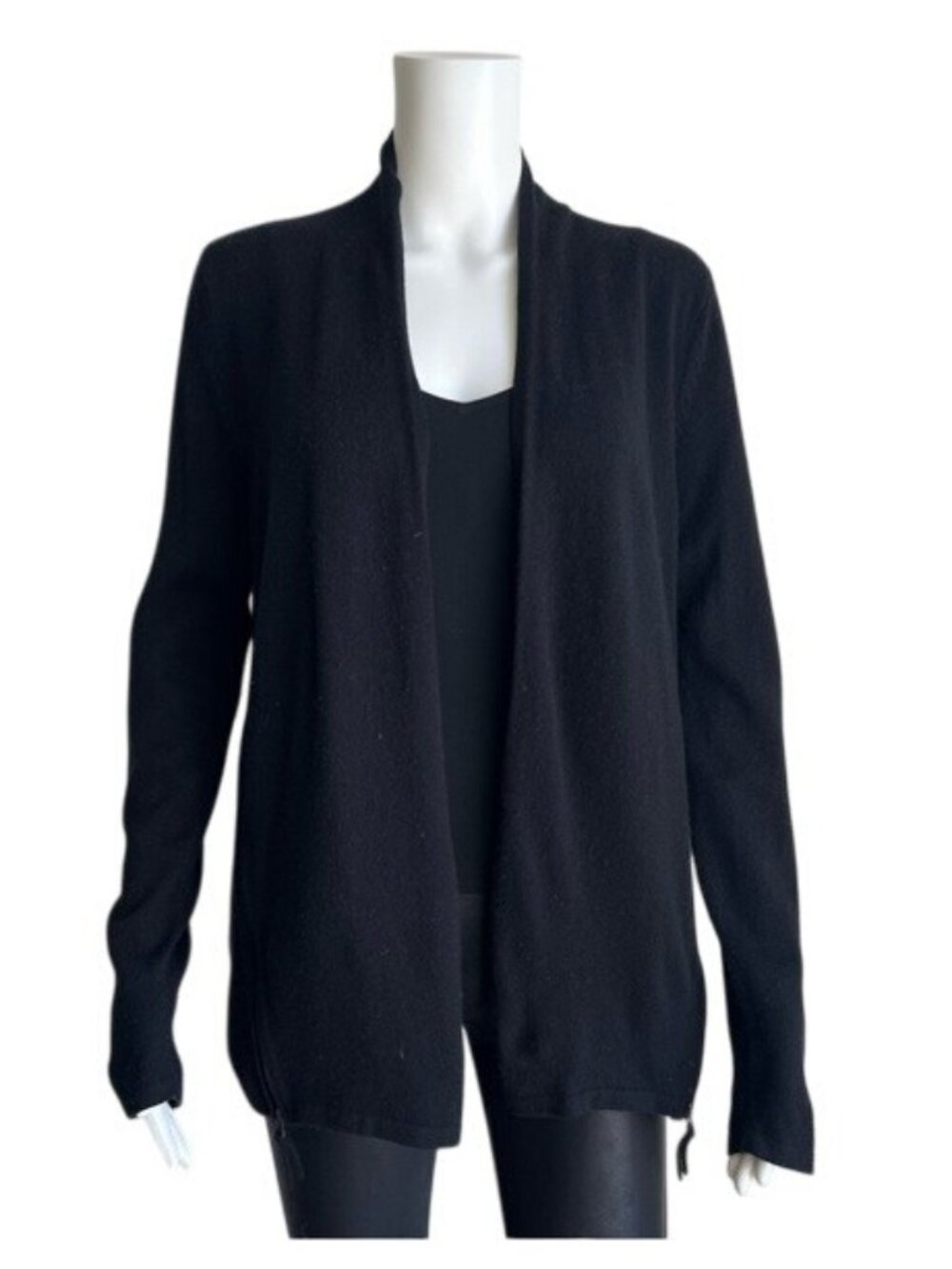 Luisa Cerano Open Front Cardigan in Black - 10